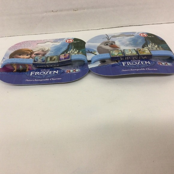 Disney Frozen Interchangeable Bracelet Charms Roxo Medium 2-Pk Olaf. Elsa Anna - Picture 7 of 8